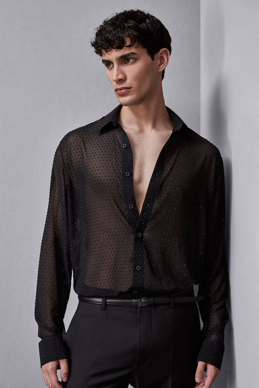 SHIRT Ultra Black Studs Patrizia Pepe