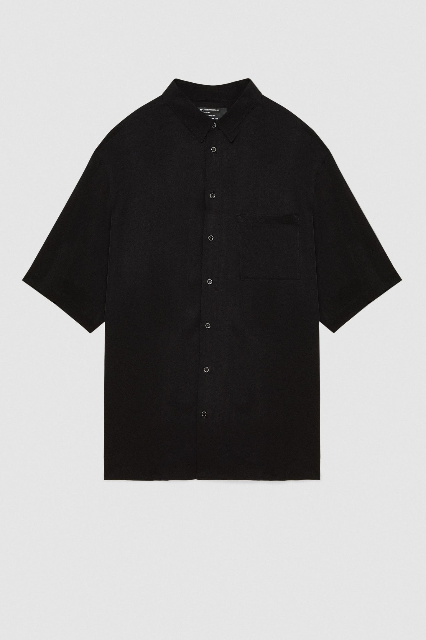 Short sleeve shirt in viscose twill