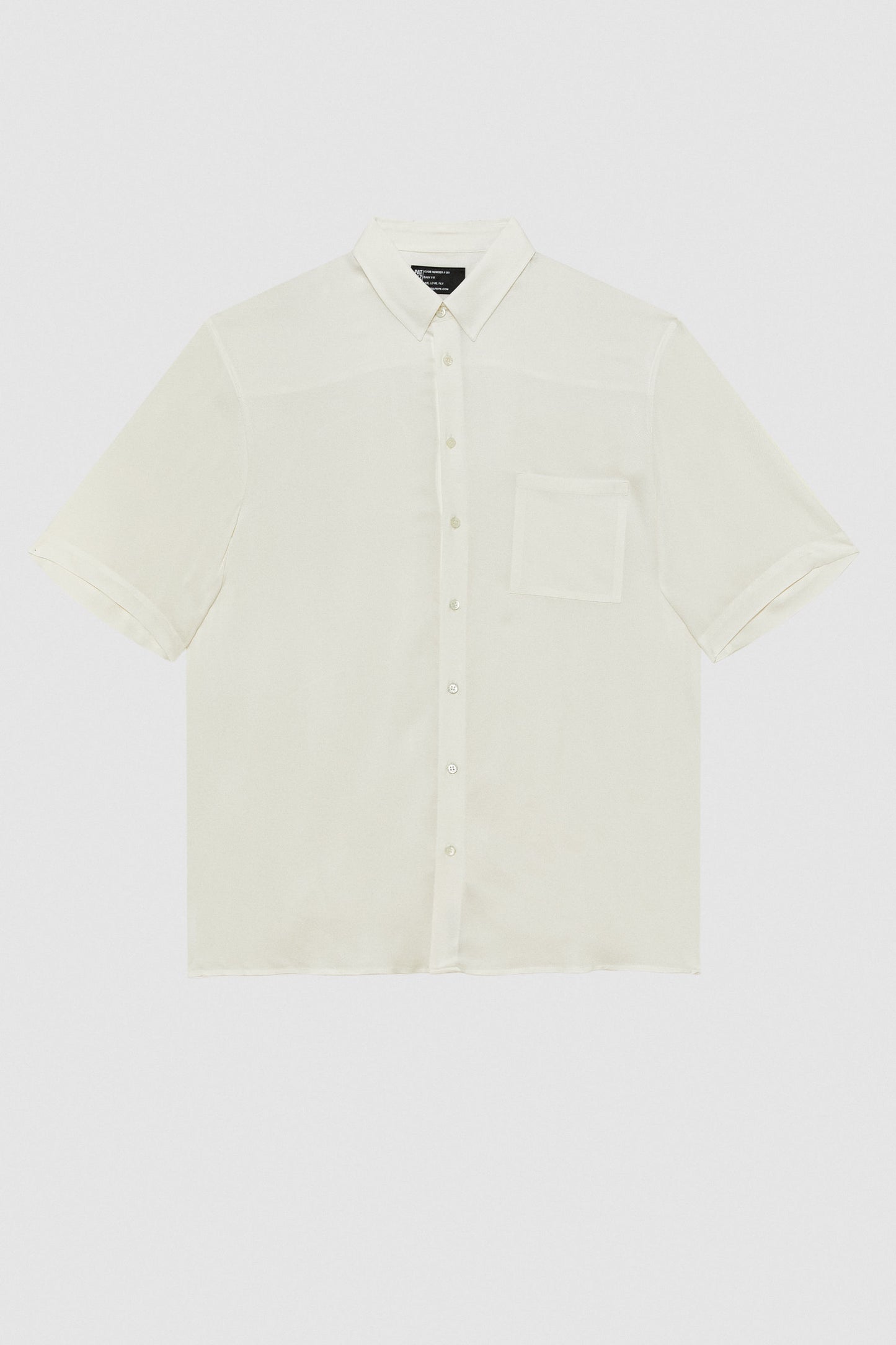 Short sleeve shirt in viscose twill