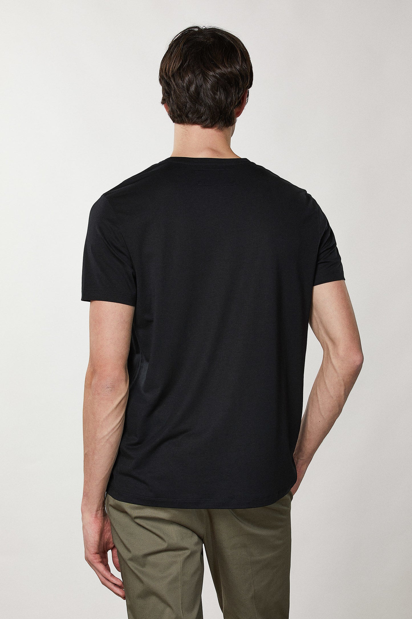 Short-sleeved Henley T-shirt