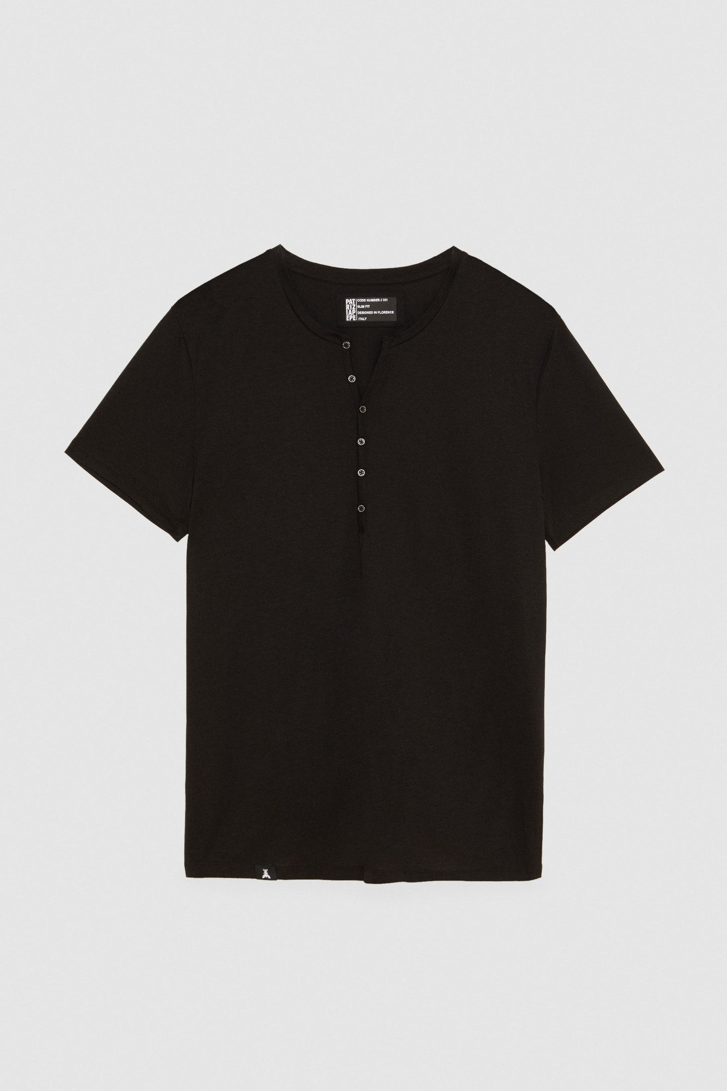 Short-sleeved Henley T-shirt