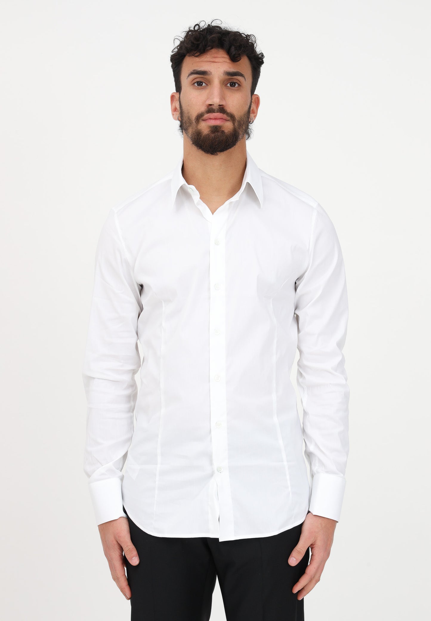 Shirt in stretch cotton poplin