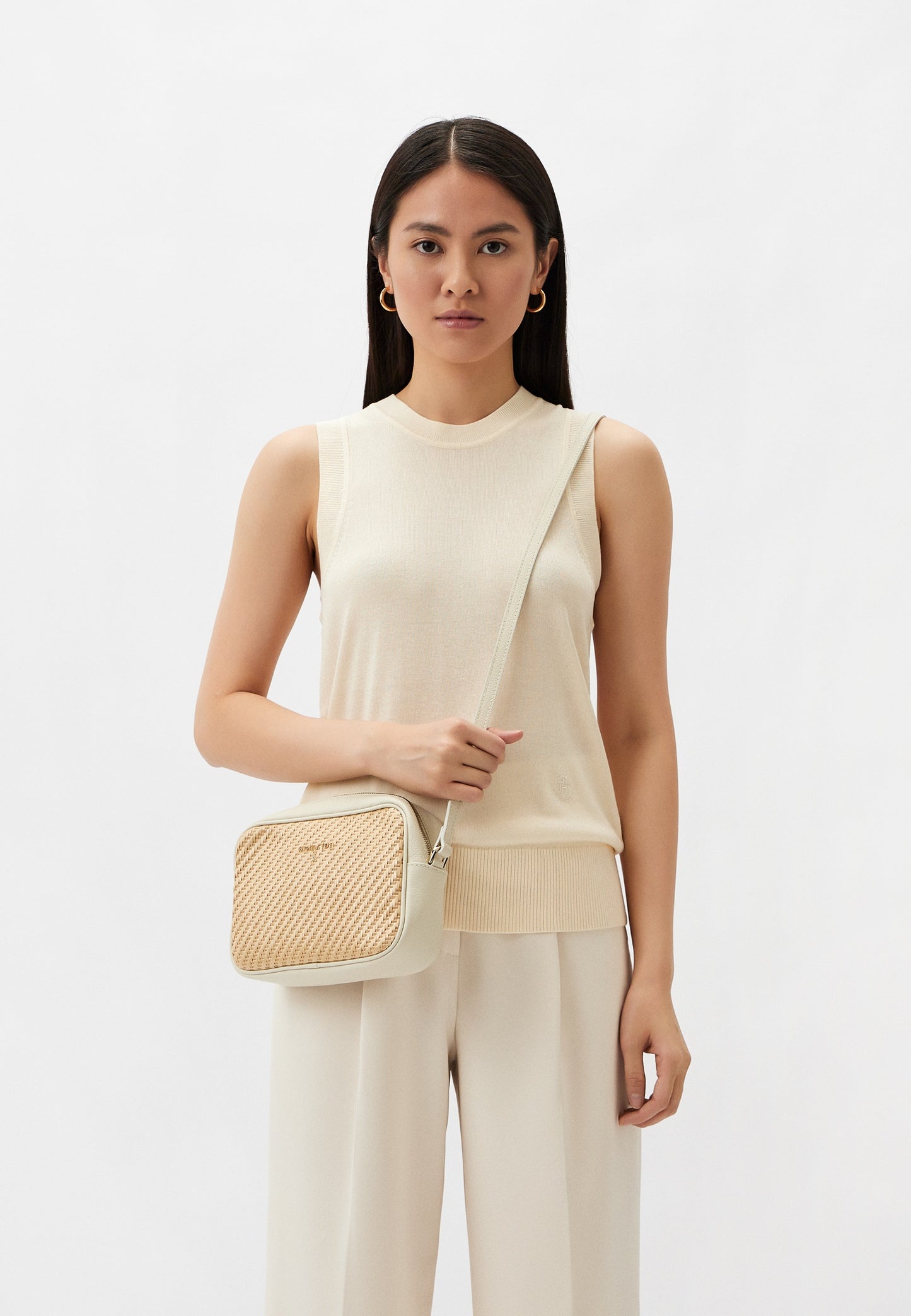 Raffia crossbody bag